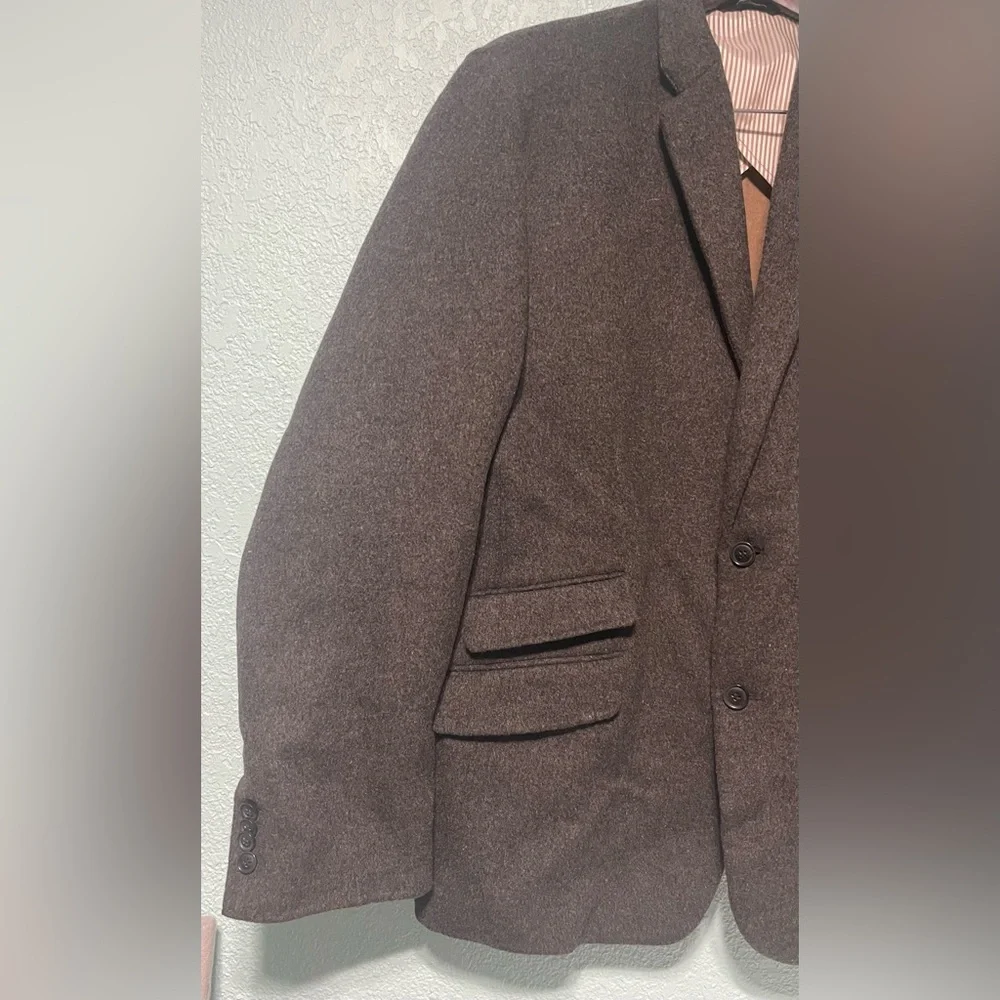 Banana Republic 2-Button Wool Gray Blazer Sport Jacket Size 46 R Mens - Picture 3 of 9